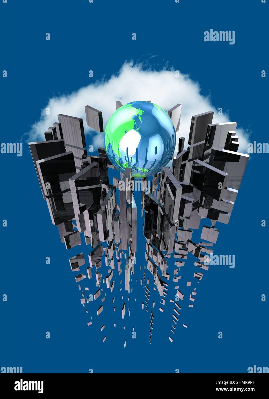 Global computing, conceptual illustration Stock Photo