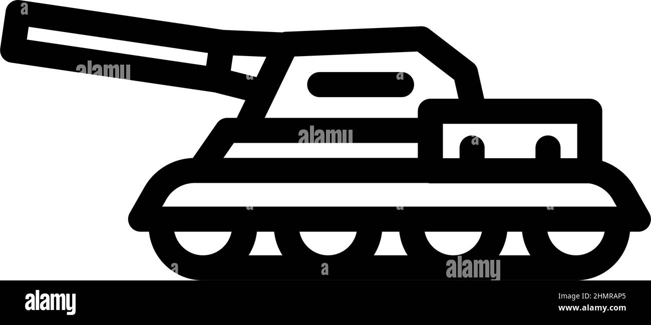 tank military line icon vector illustration Stock Vector Image & Art