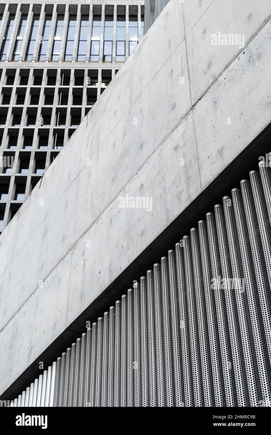 Abstract picture of patterns of concrete architecture in Hong Kong Stock Photo