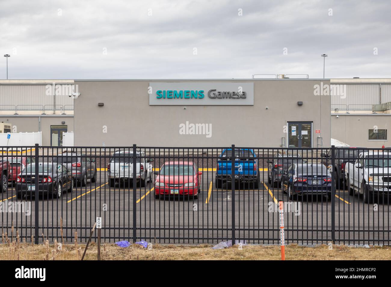 The Siemens Gamesa wind turbine blade factory in Fort Madison, Iowa