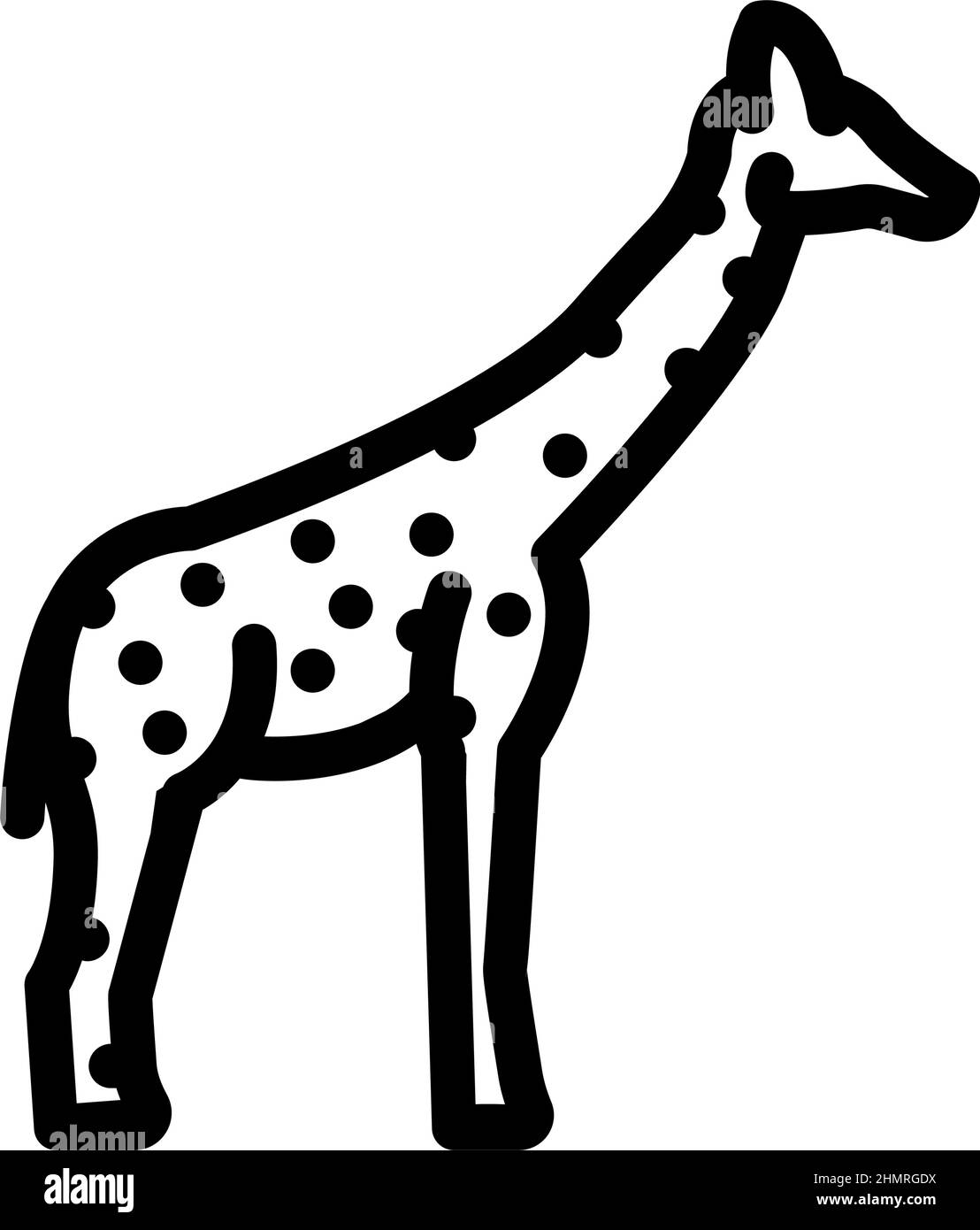 giraffe animal line icon vector illustration Stock Vector
