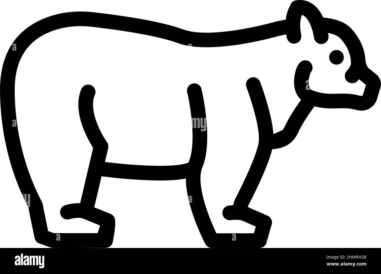 bear animal line icon vector illustration Stock Vector