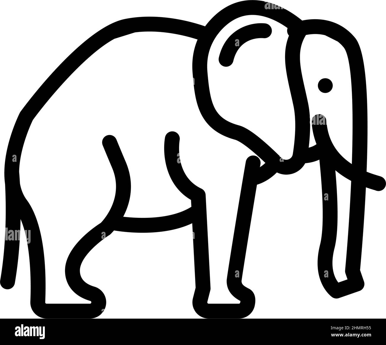 elephant animal line icon vector illustration Stock Vector
