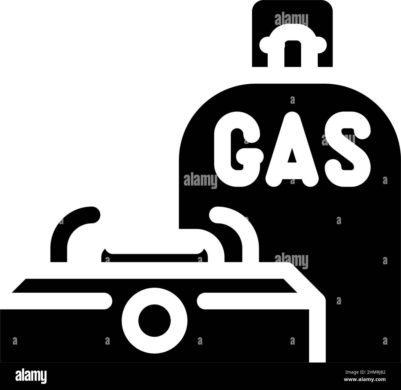 gas cooktop glyph icon vector illustration Stock Vector