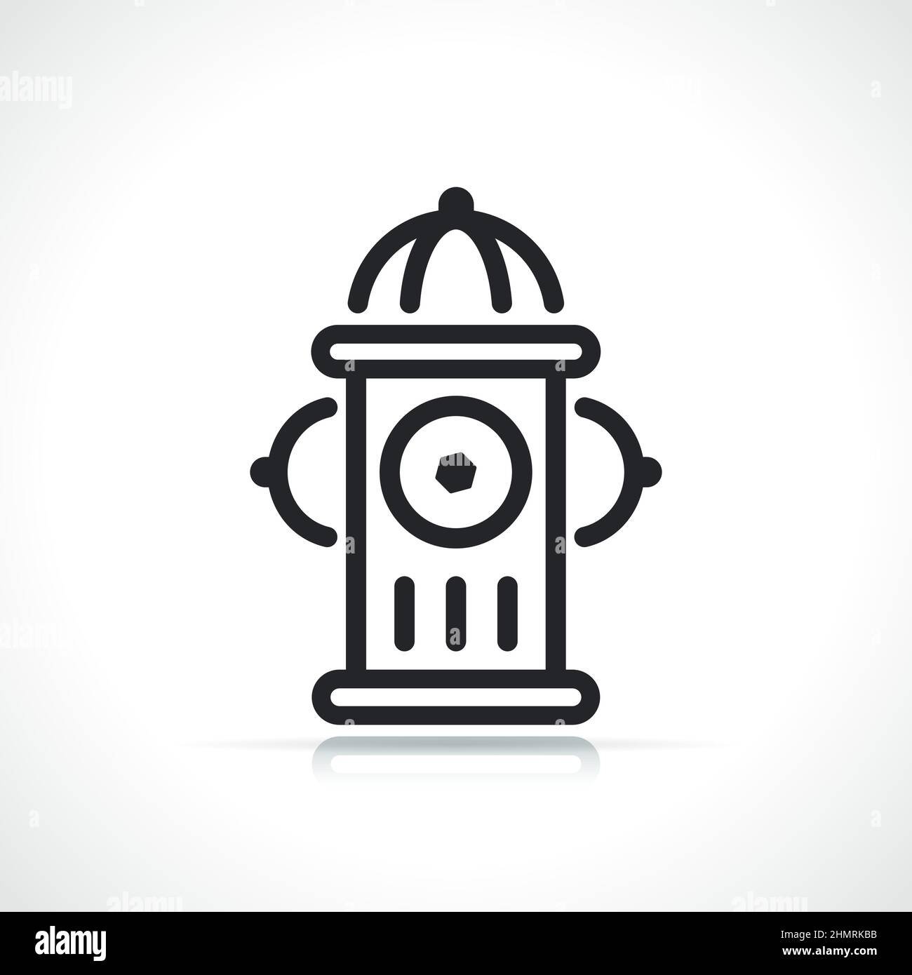 fire hydrant thin line icon isolated design Stock Vector
