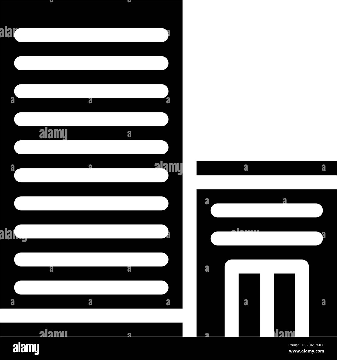office skyscraper glyph icon vector illustration Stock Vector Image ...