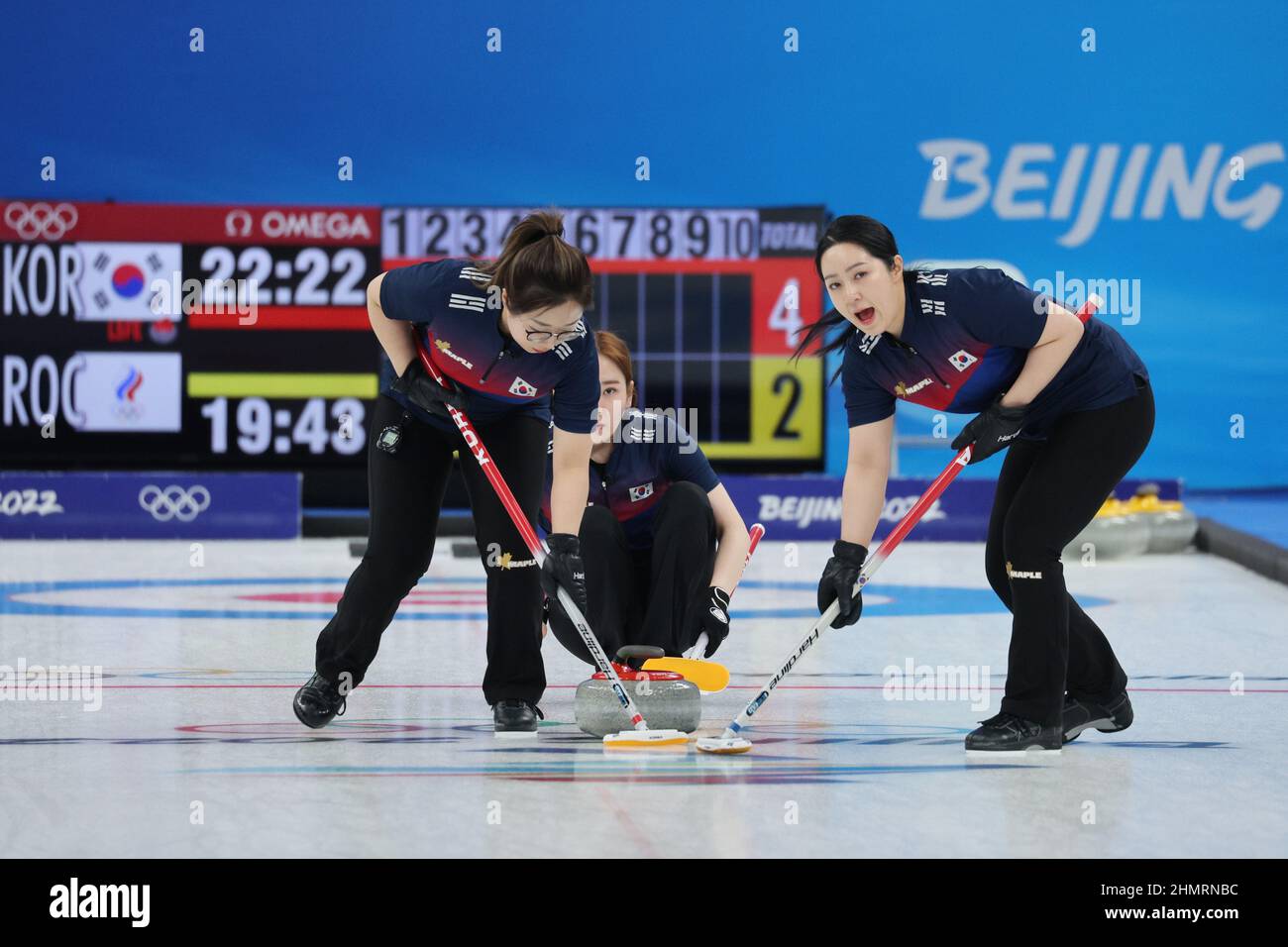 12th Feb, 2022. Winter Olympics women's curling South Korea's Kim Seon