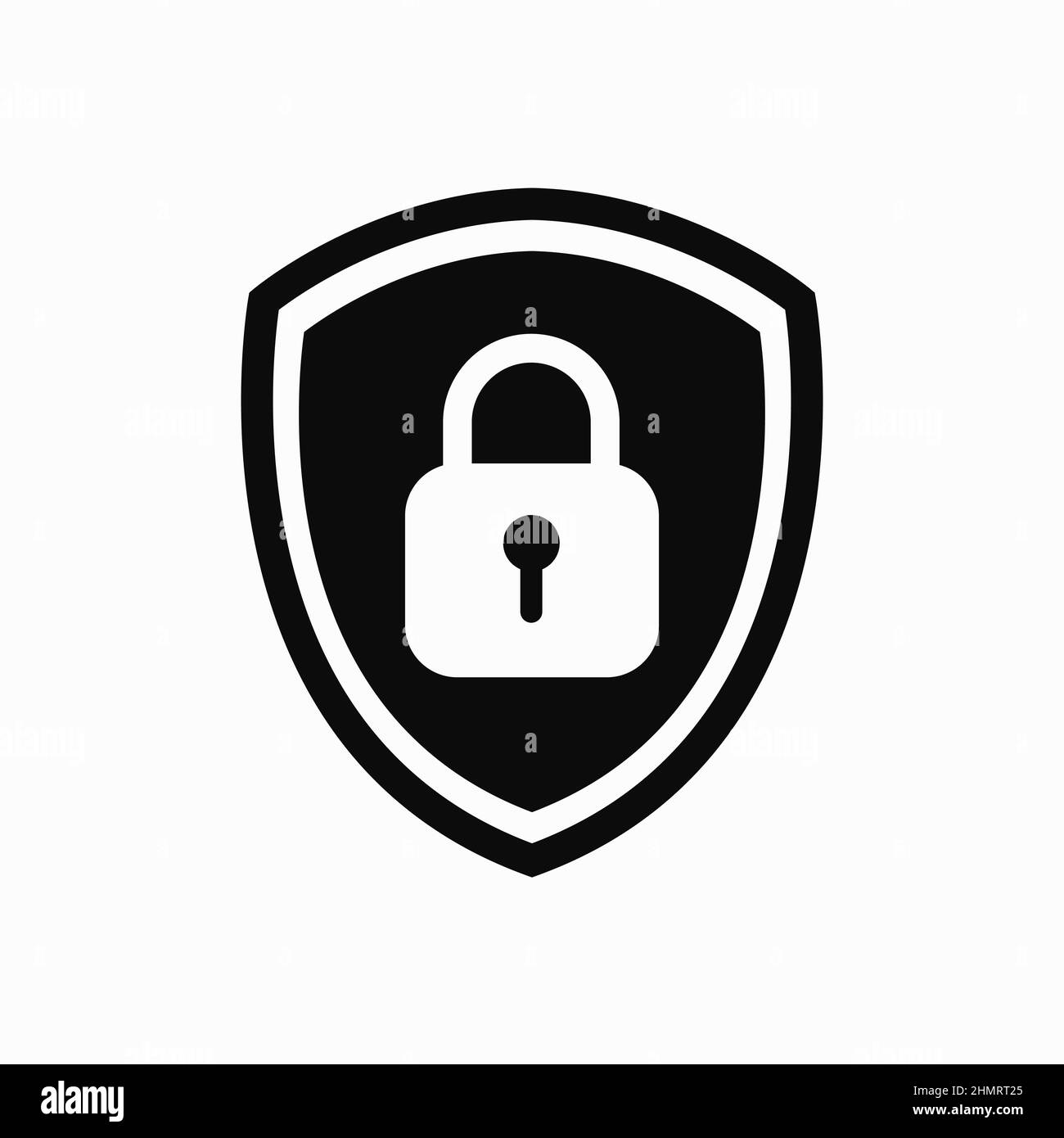 Lock shield icon symbol sign emblem. Padlock icon. Vector clipart