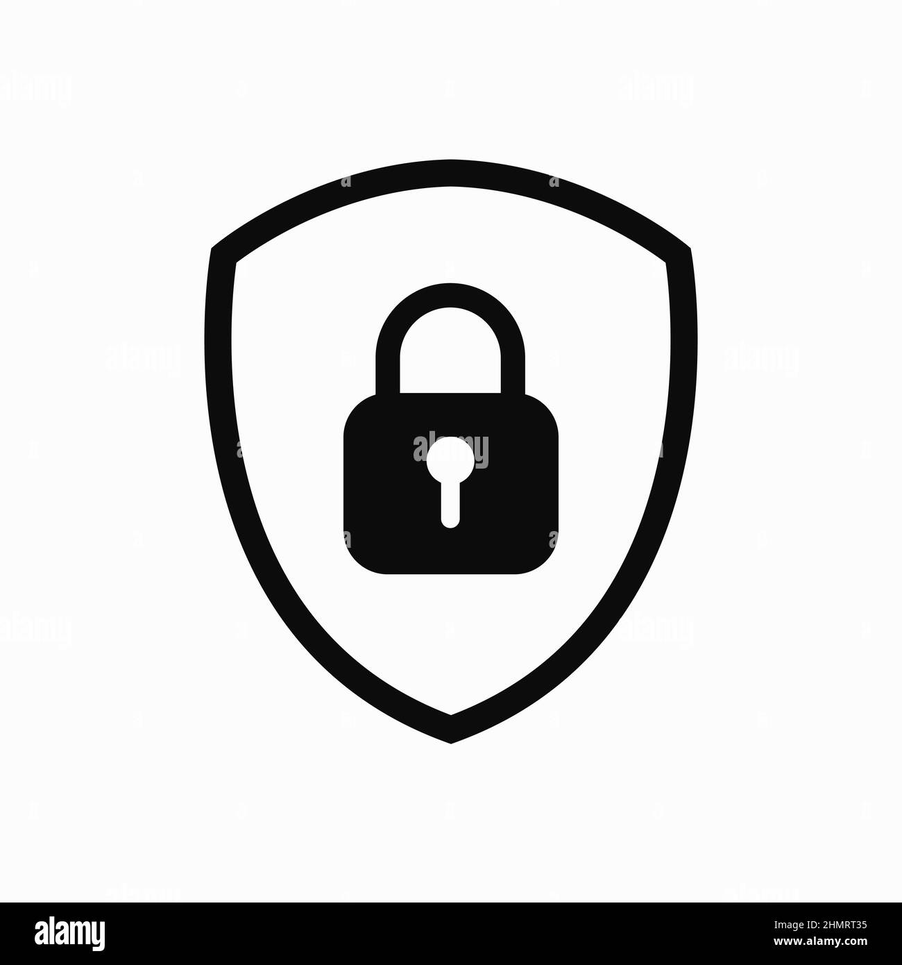 Lock shield icon symbol sign emblem. Padlock icon. Vector clipart