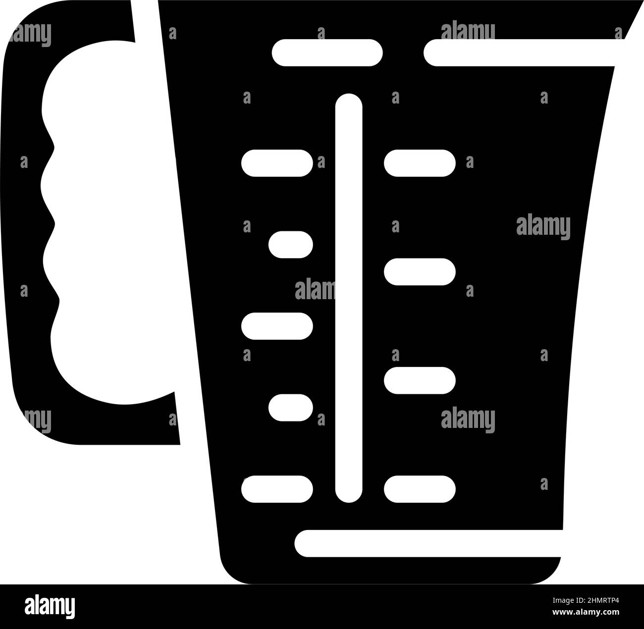 cooking measuring cup glyph icon vector illustration Stock Vector Image ...