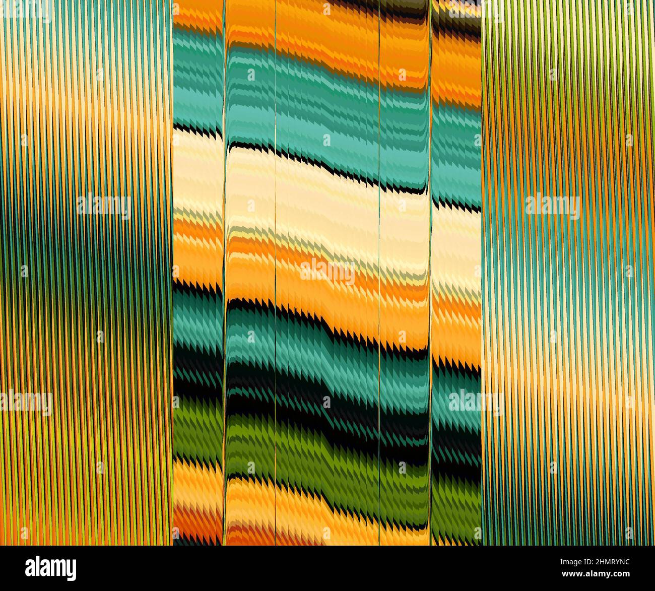 Computer generated abstract colorful glitch artwork with unexpected result of a digital malfunction Stock Photo