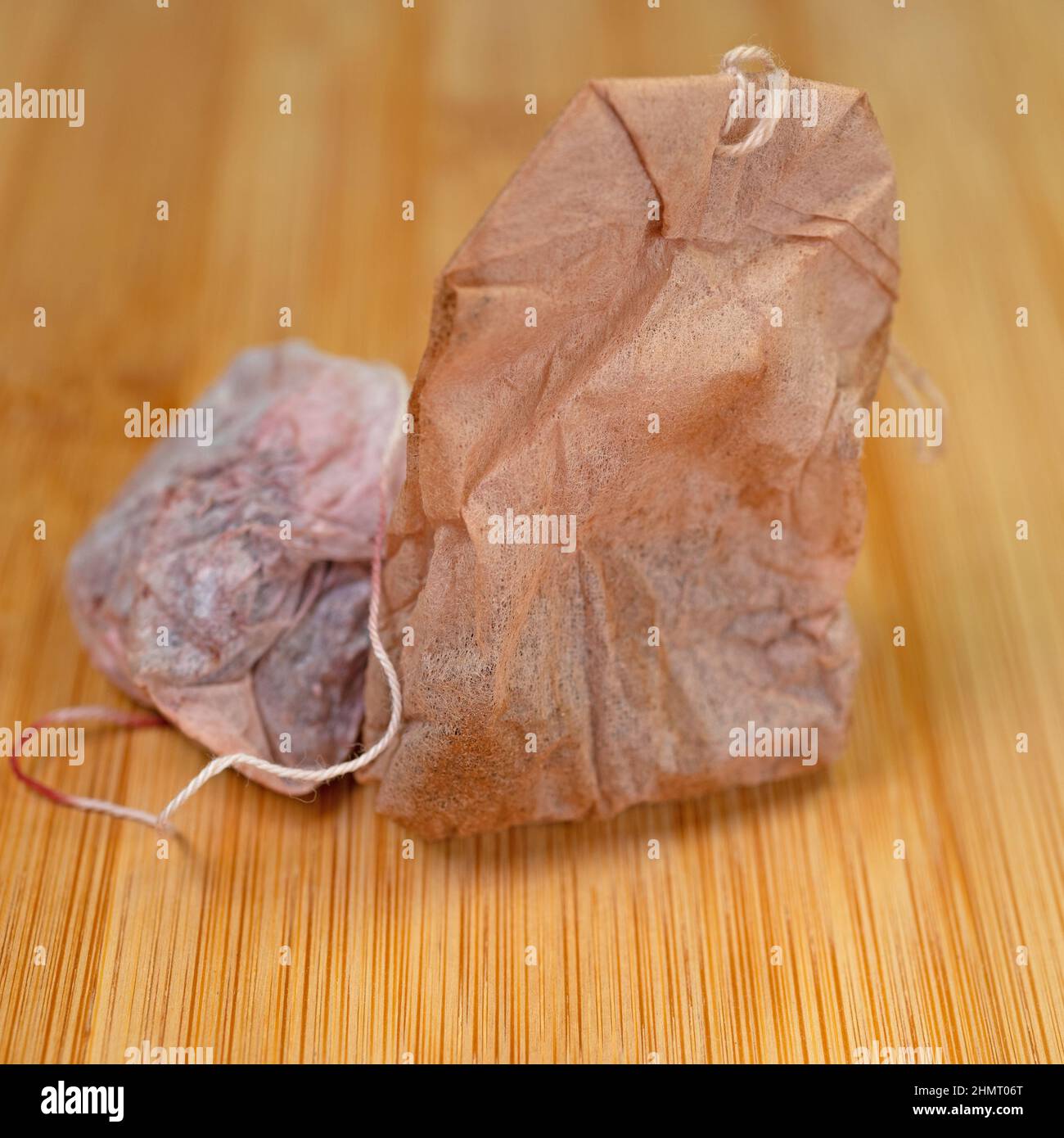 Old tea bags in closeup Stock Photo Alamy