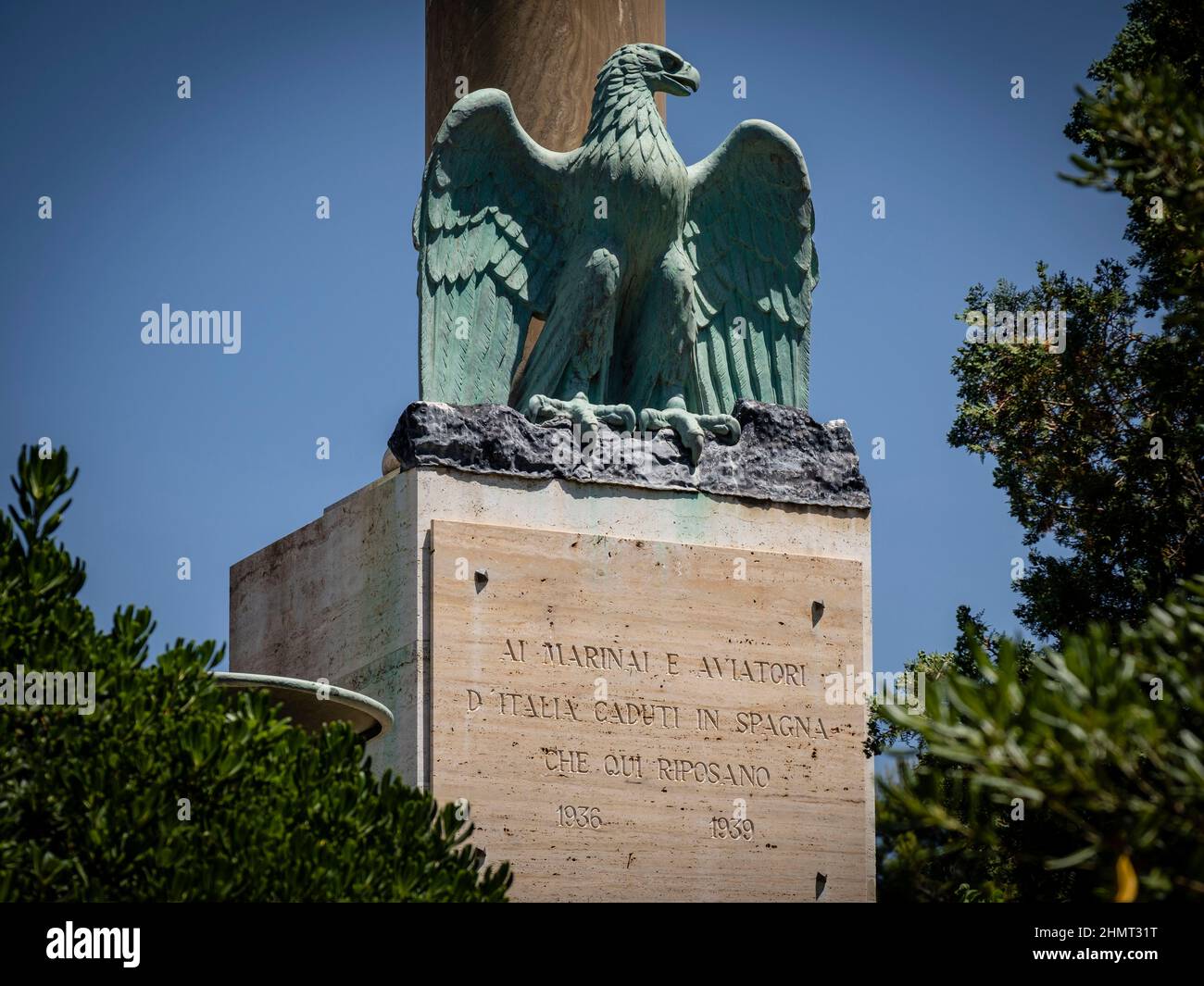 monumento a los aviadores caidos durante la guerra civil española, cementerio de Palma , inaugurado en1821, palma de mallorca, Mallorca, Balearic Isla Stock Photo