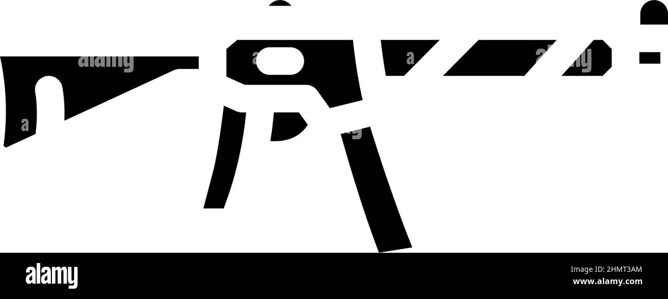 rifle weapon glyph icon vector illustration Stock Vector Image & Art ...