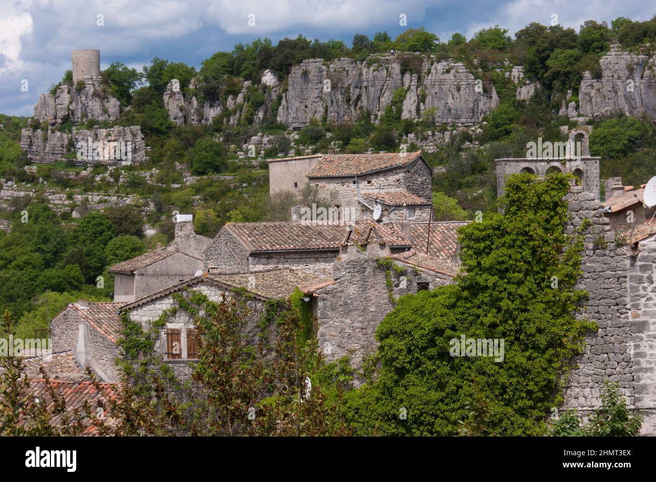Typical French village in Balazuc, Ardeche, France Stock Photo Alamy