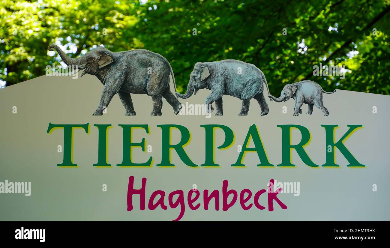 Tierpark Hagenbeck zoo sign in Hamburg Stock Photo - Alamy