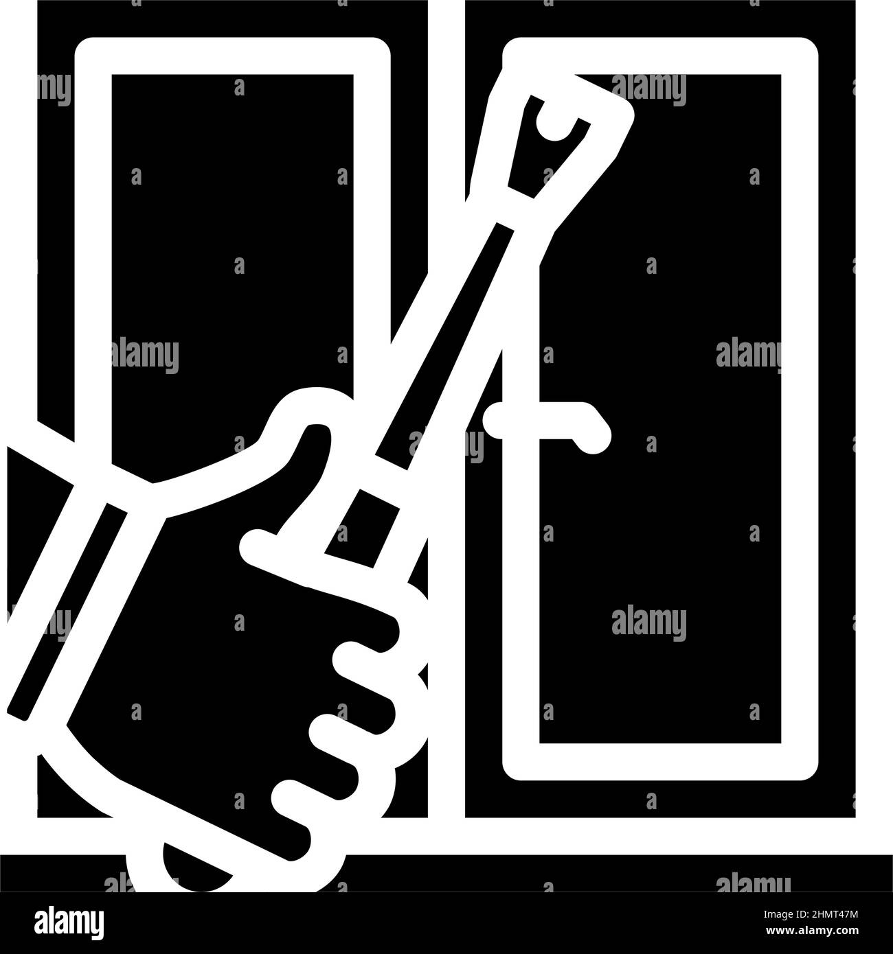 window frame repair glyph icon vector illustration Stock Vector Image