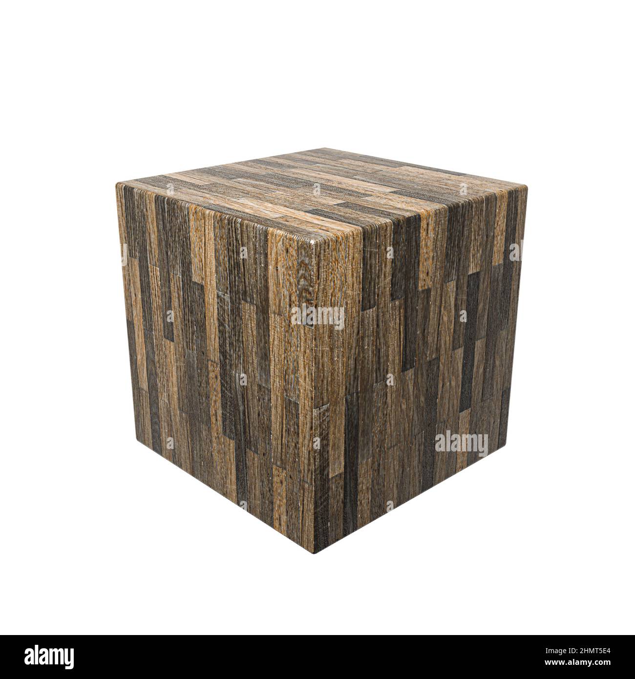 wooden cube isolated on white background 3d illustration Stock Photo ...
