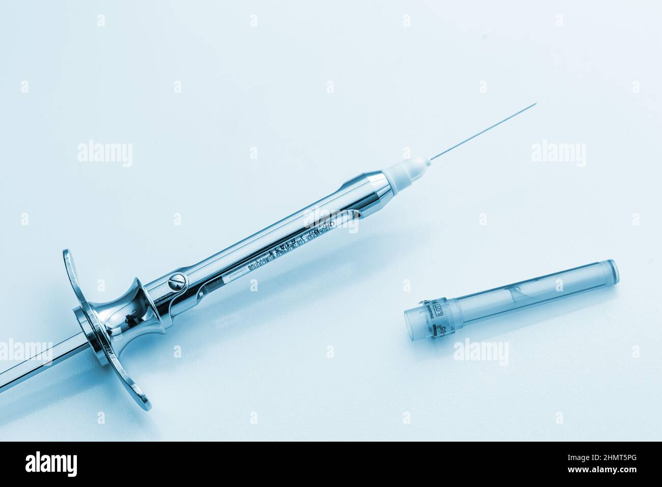cylindrical ampoulesyringe for medical use Stock Photo Alamy