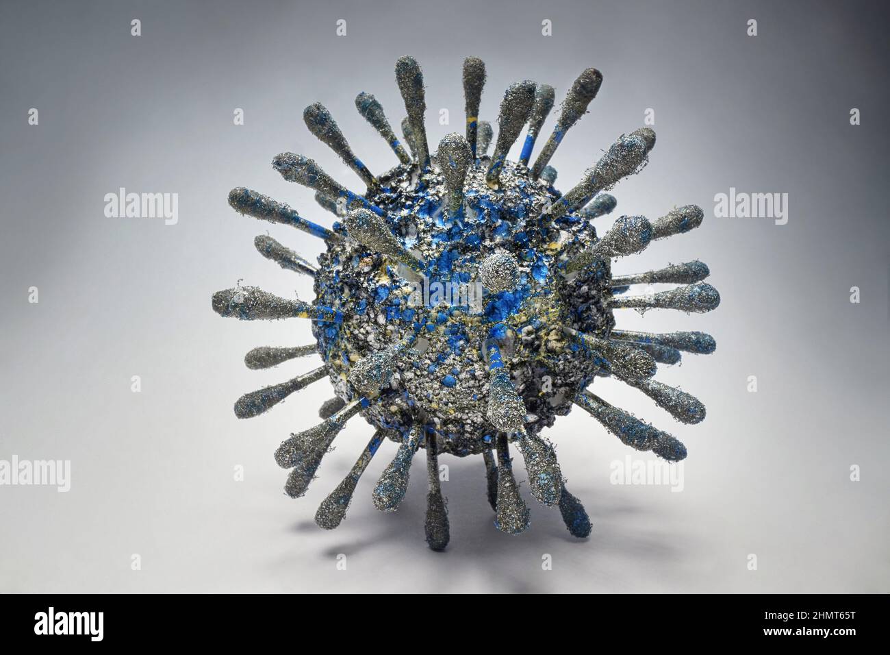 Coronavirus close up- background. Respiratory  infection. pandemic Stock Photo