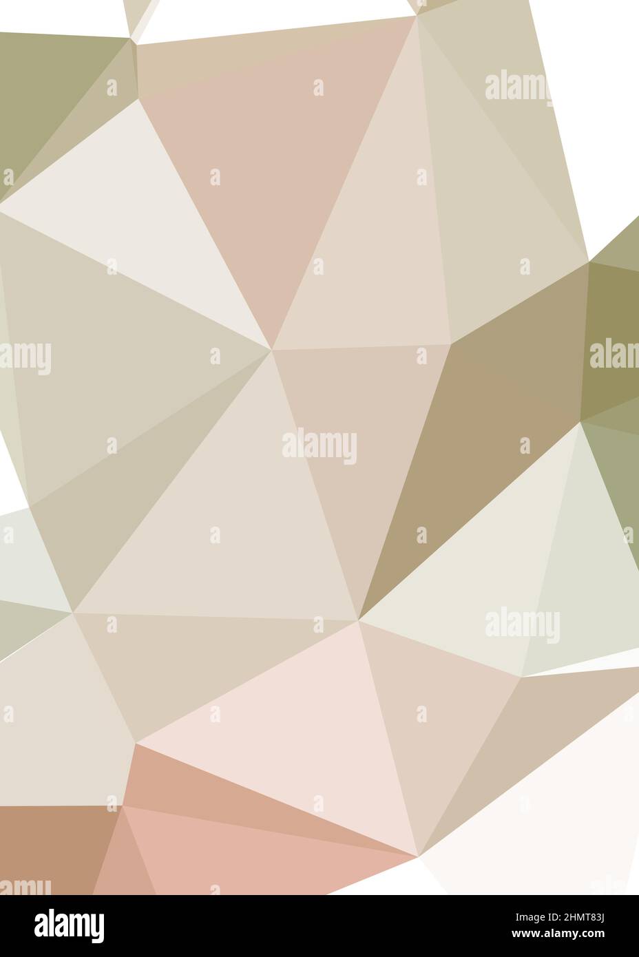 Abstract Low Polygon color Generative Art background illustration Stock Vector
