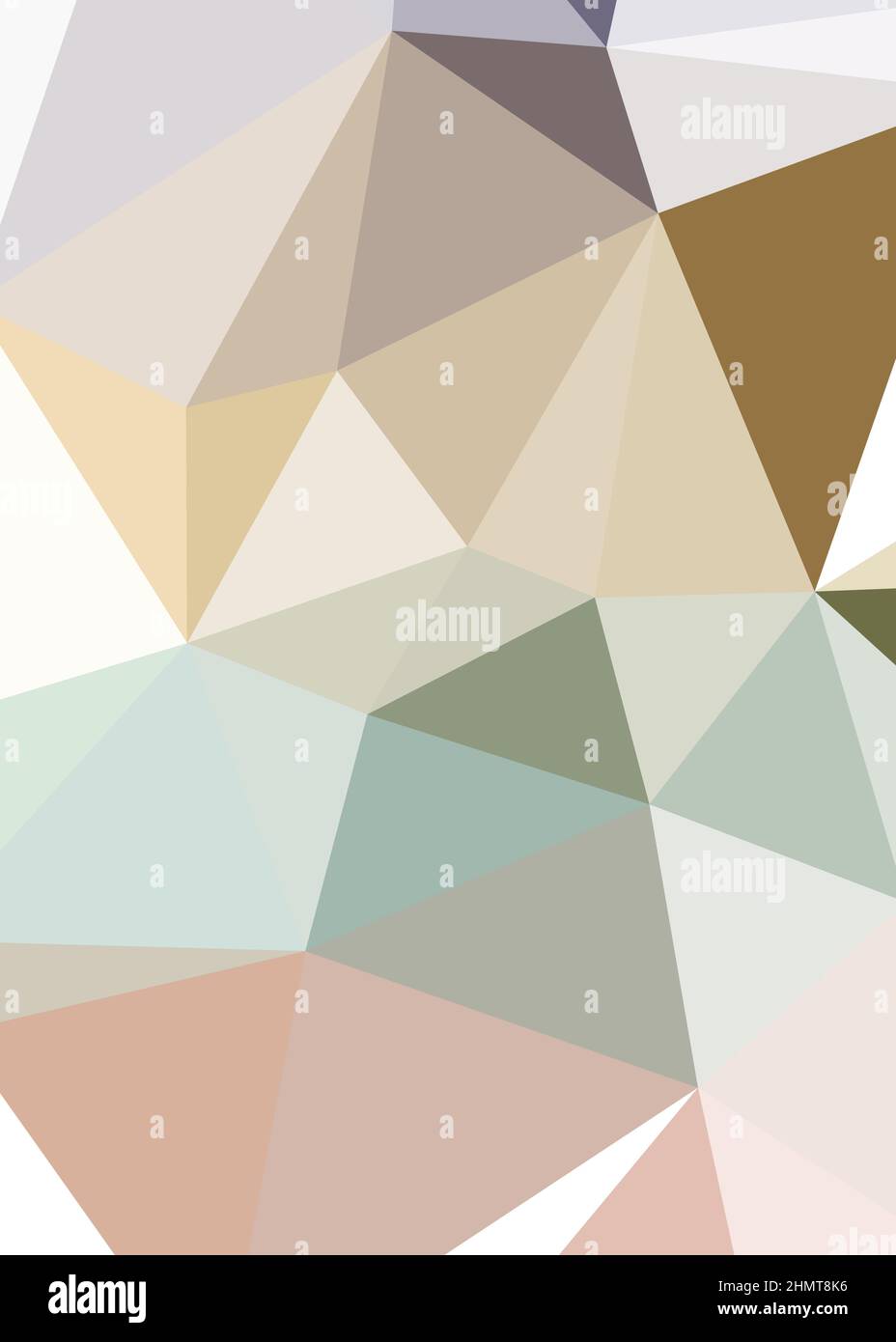 Abstract Low Polygon color Generative Art background illustration Stock Vector