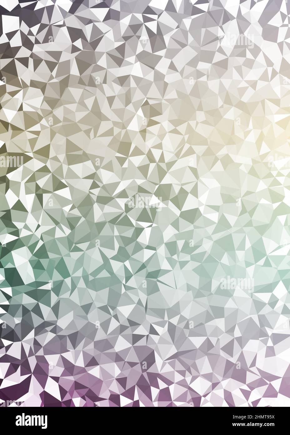 Abstract Low Polygon color Generative Art background illustration Stock Vector