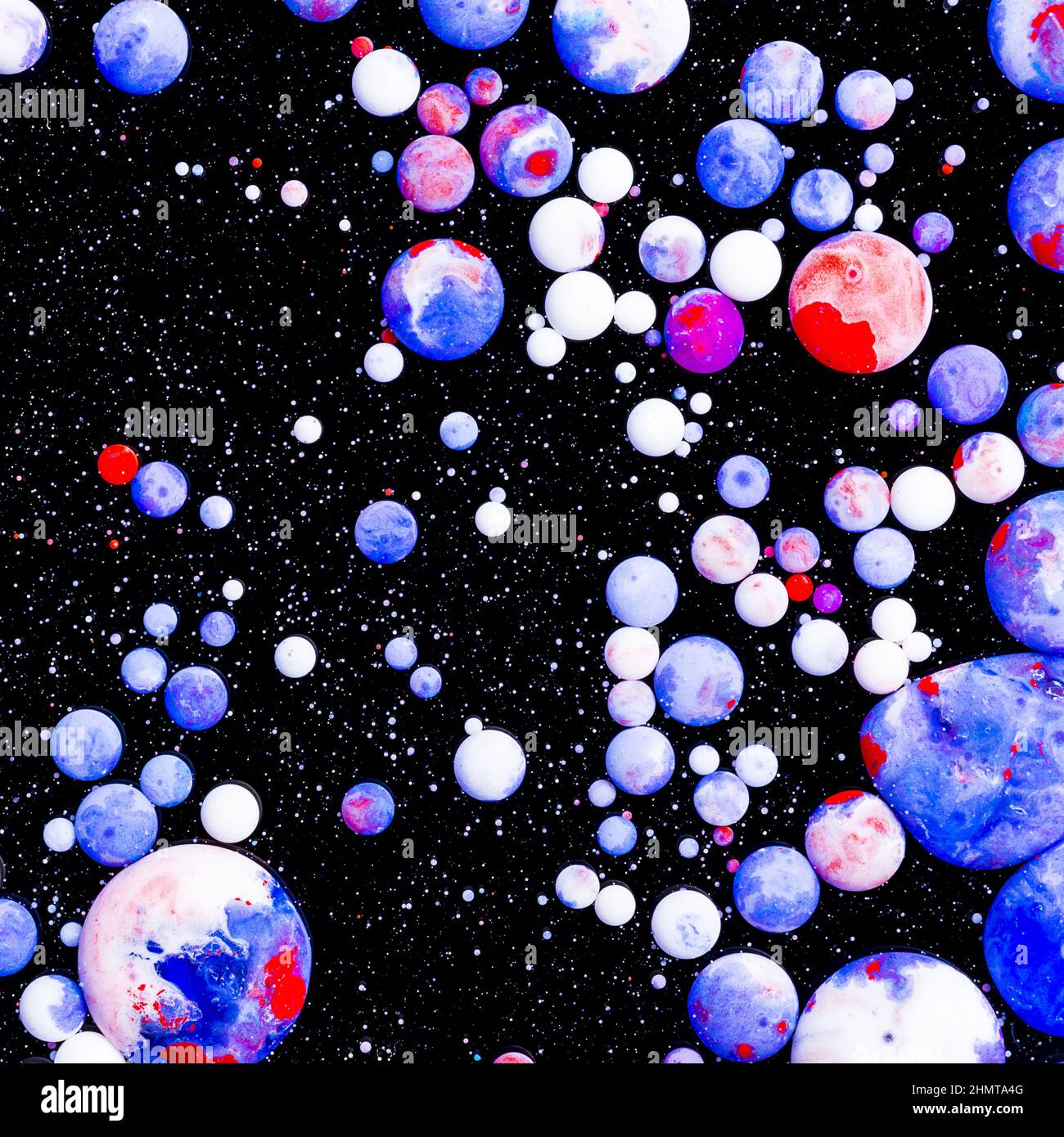 universe of Acrylic paint balls Stock Photo Alamy
