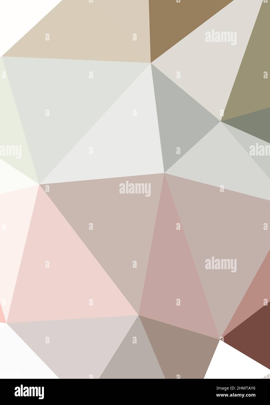 Abstract Low Polygon color Generative Art background illustration Stock Vector