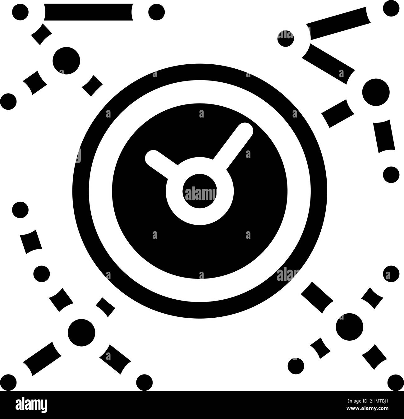 distribution of time across projects glyph icon vector illustration ...