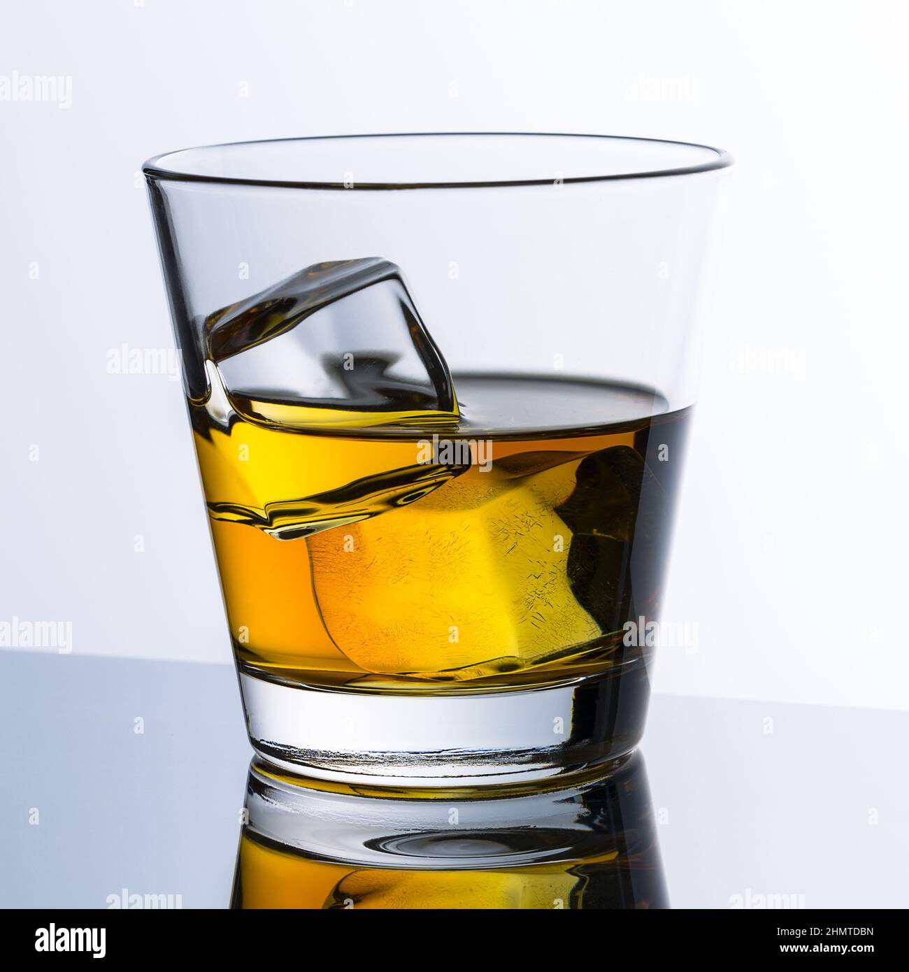 Cold whiskey with ice Stock Photo Alamy