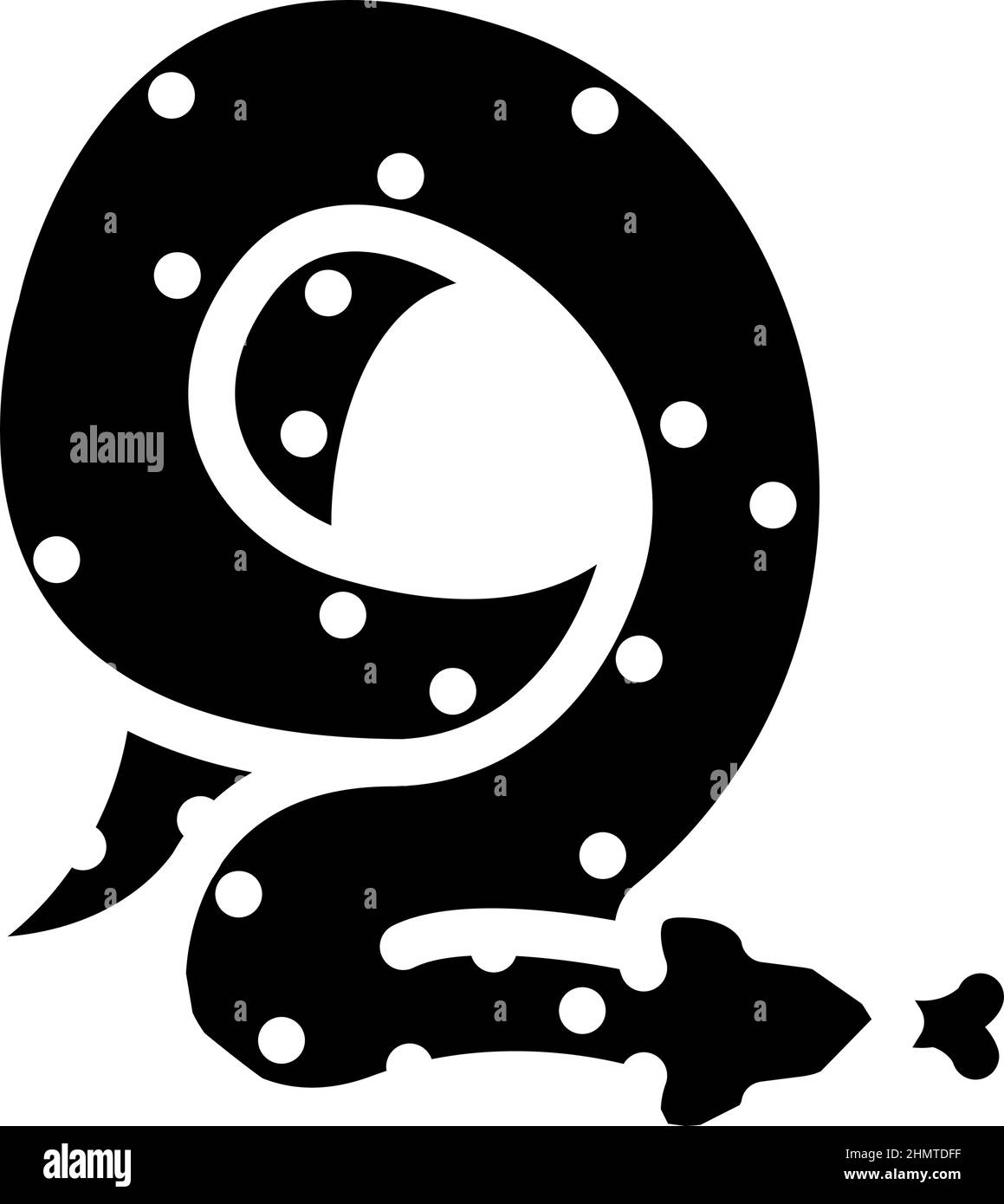 snake animal glyph icon vector illustration Stock Vector