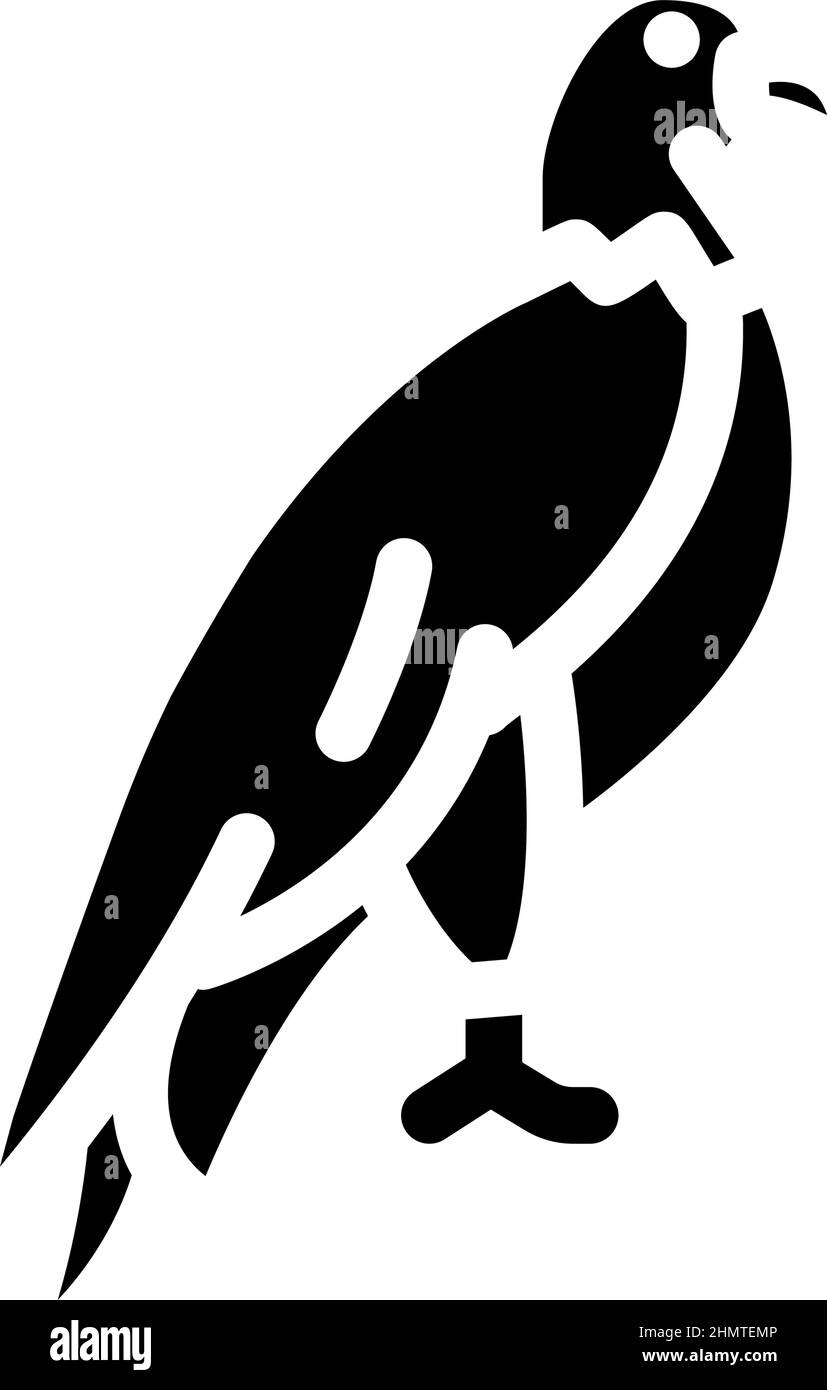 eagle bird glyph icon vector illustration Stock Vector
