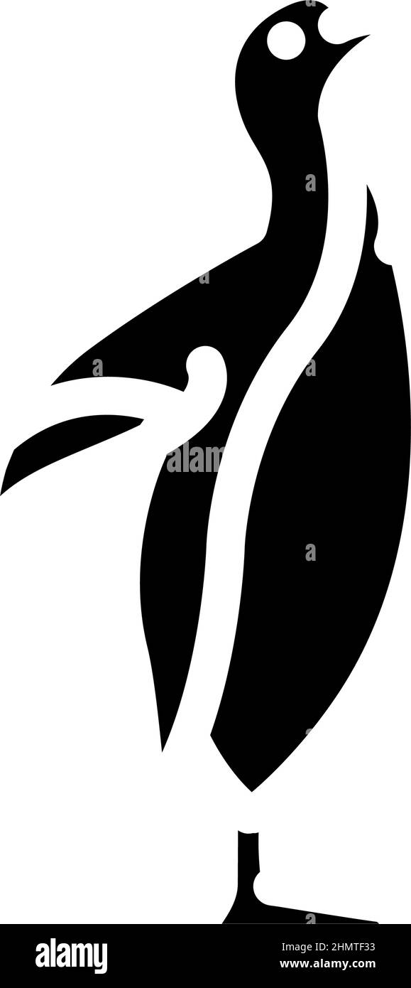 penguin bird glyph icon vector illustration Stock Vector