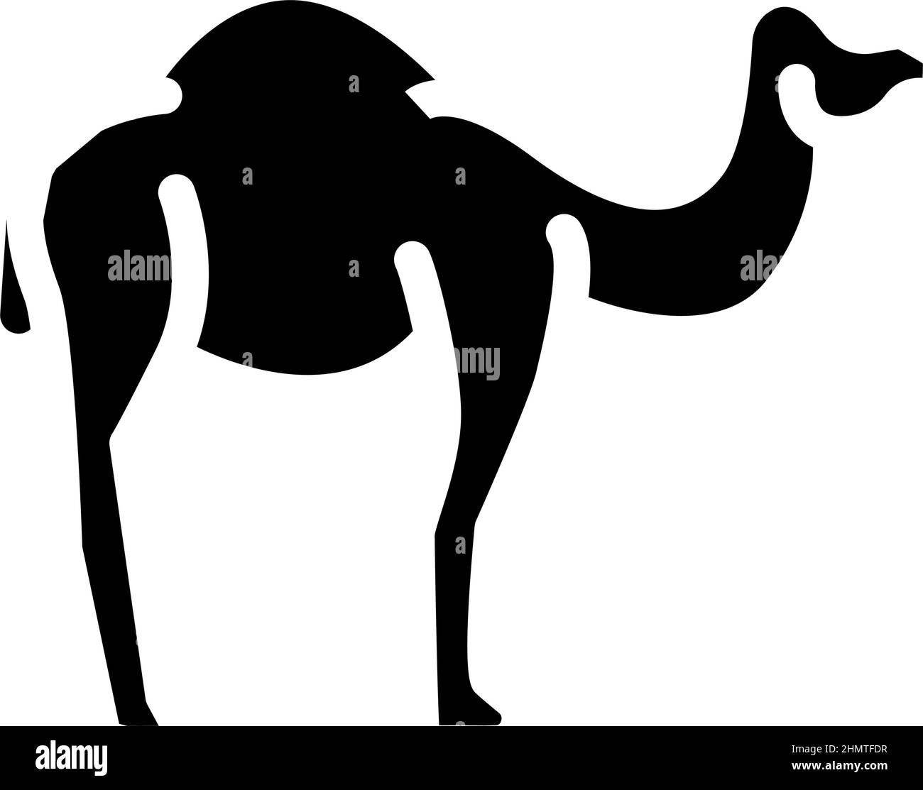 camel animal glyph icon vector illustration Stock Vector
