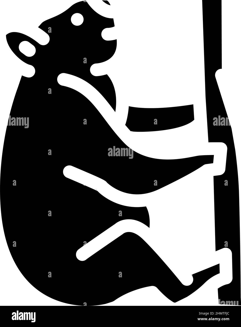 koala animal glyph icon vector illustration Stock Vector