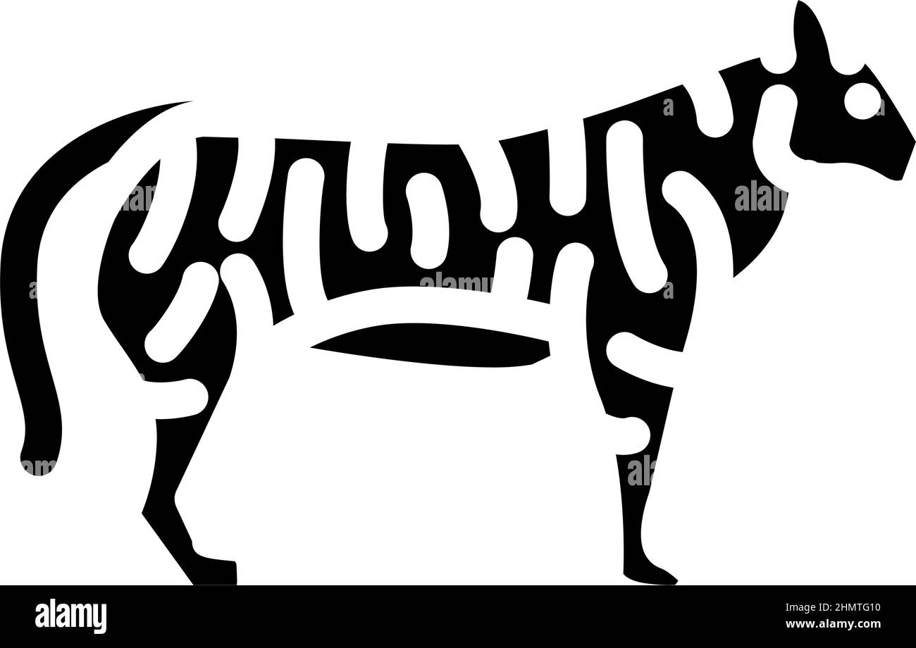 tiger animal glyph icon vector illustration Stock Vector