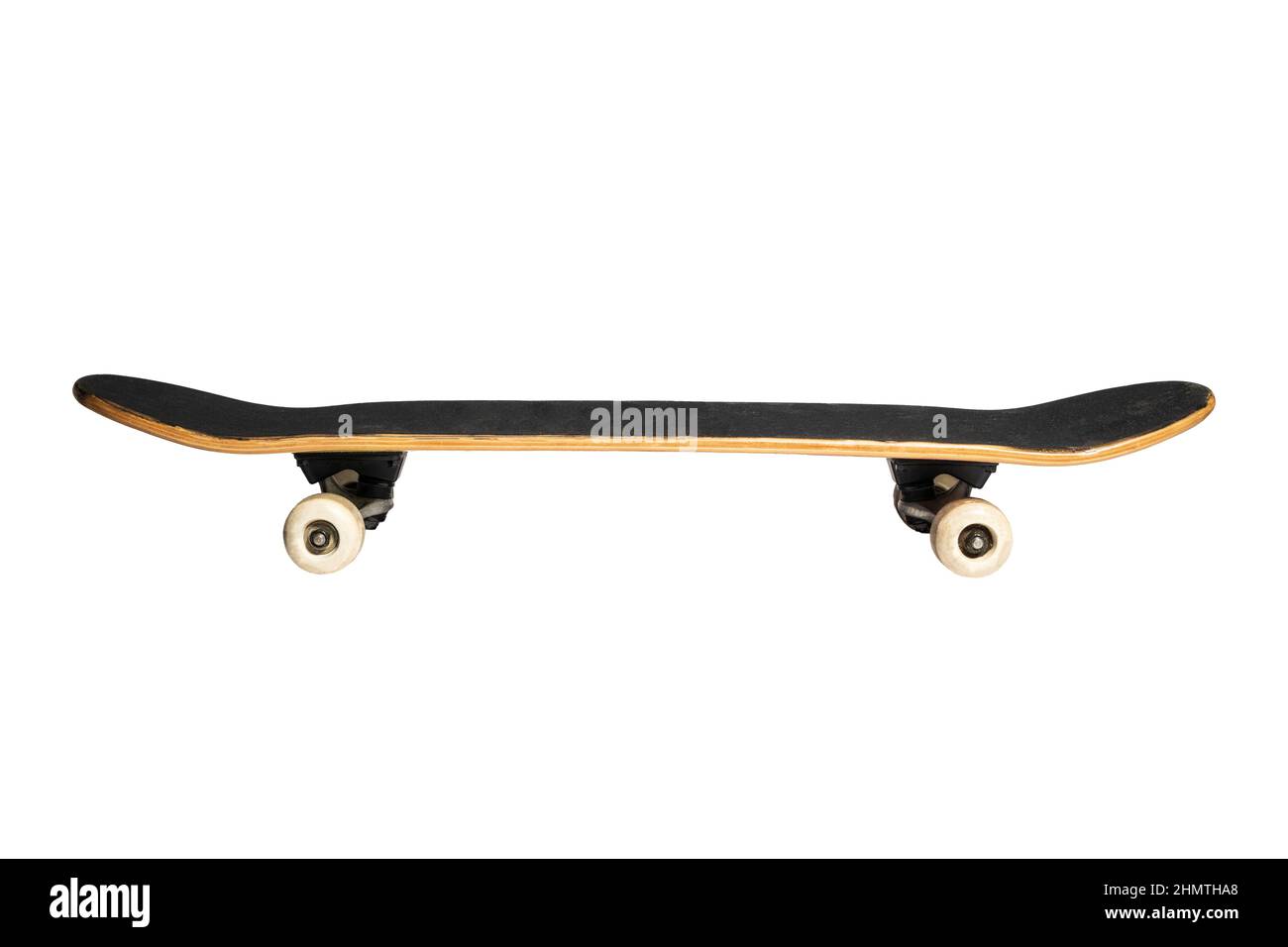 Skateboard isolated on a white background, side view Stock Photo - Alamy