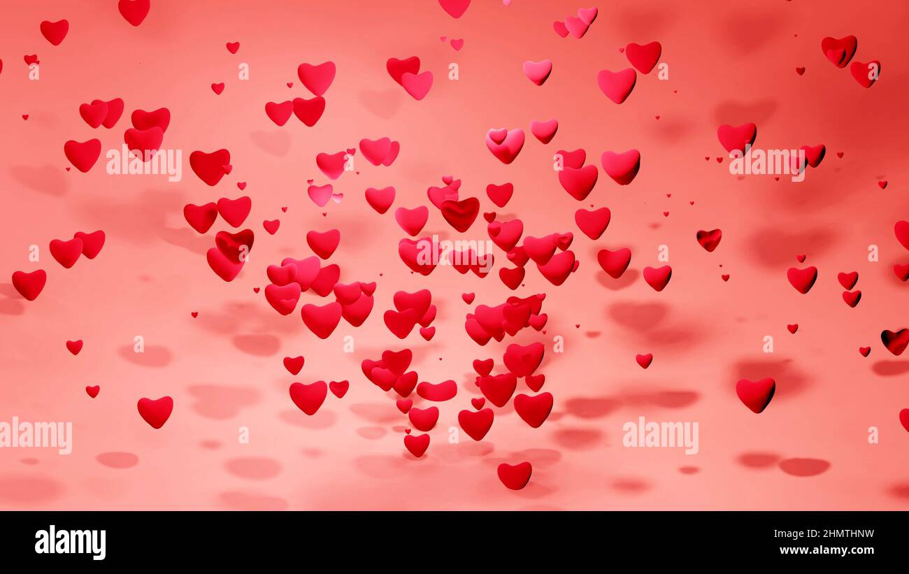 Valentine's Day background with hearts Stock Photo - Alamy