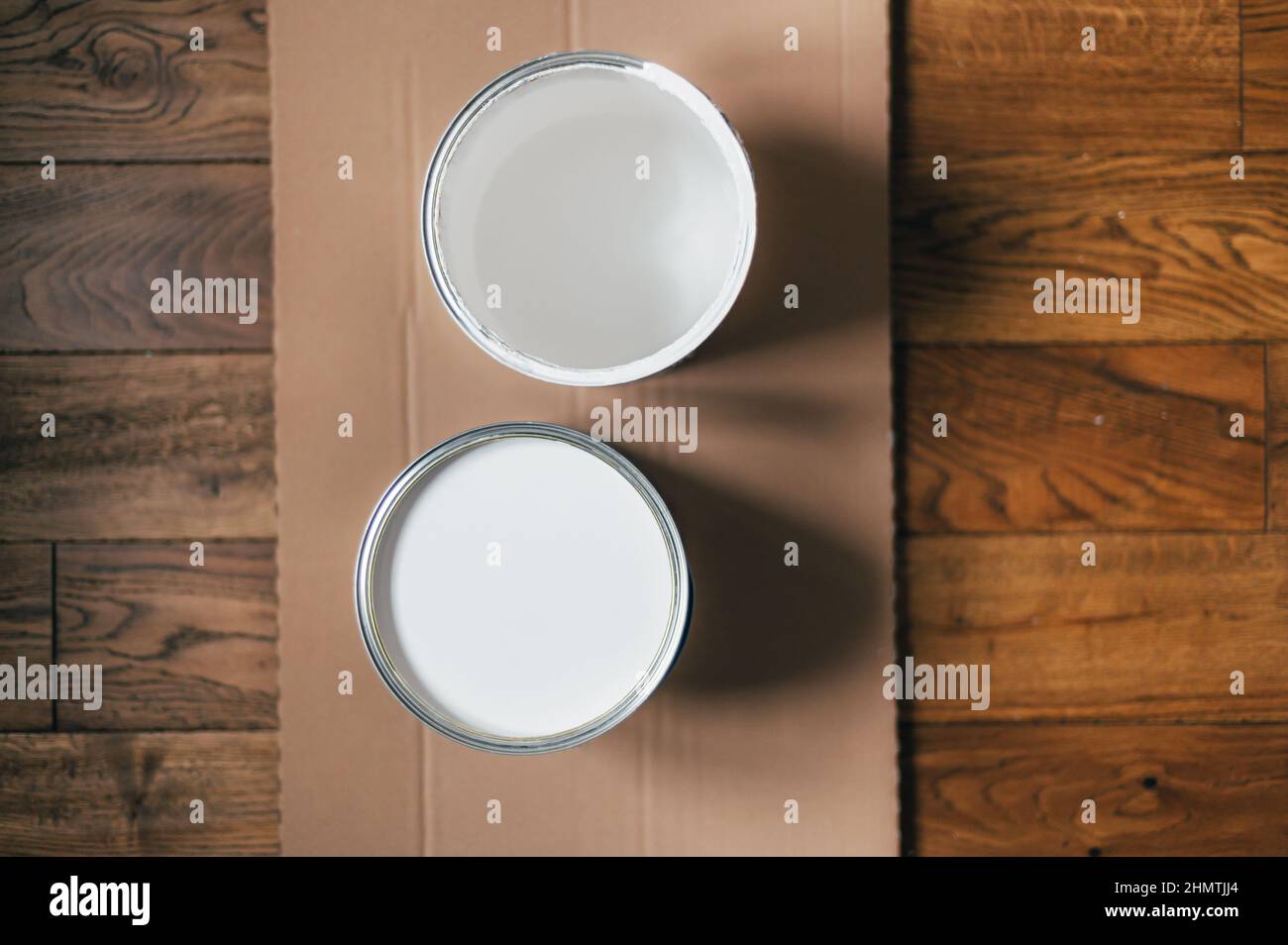 Wall paint cans Stock Photo Alamy