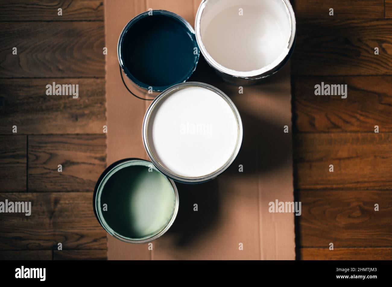 Wall paint cans Stock Photo Alamy