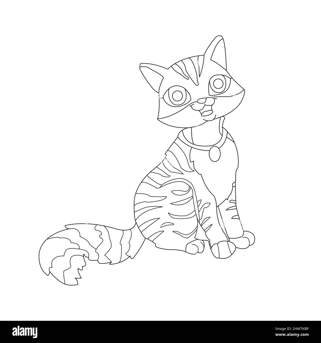 Premium Vector | Cartoon cat cute animal doodle kawaii anime coloring page  cute illustration clip art character