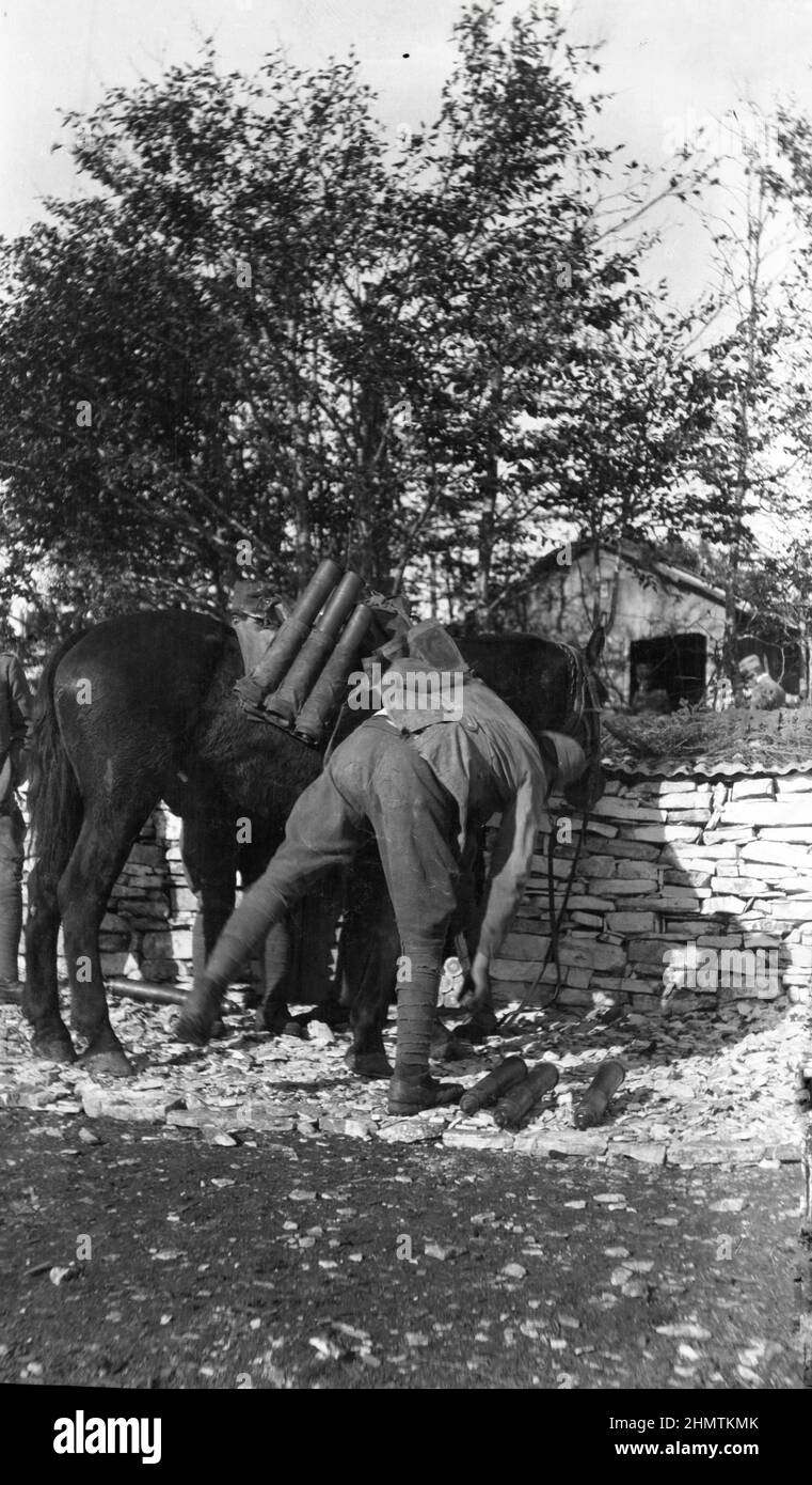 Prima Guerra Mondiale - Fronte Italiano - Cima Ekar - Asiago - Vicenza - Settembre 1916 Stock Photo