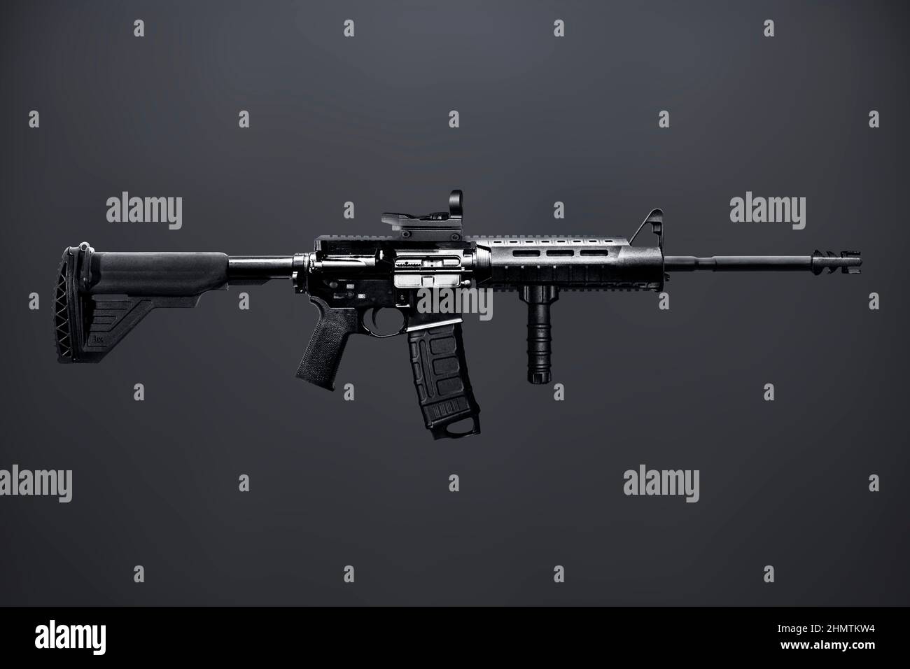 M416 gun, Automatic weapon isolated black , military army Stock Photo ...