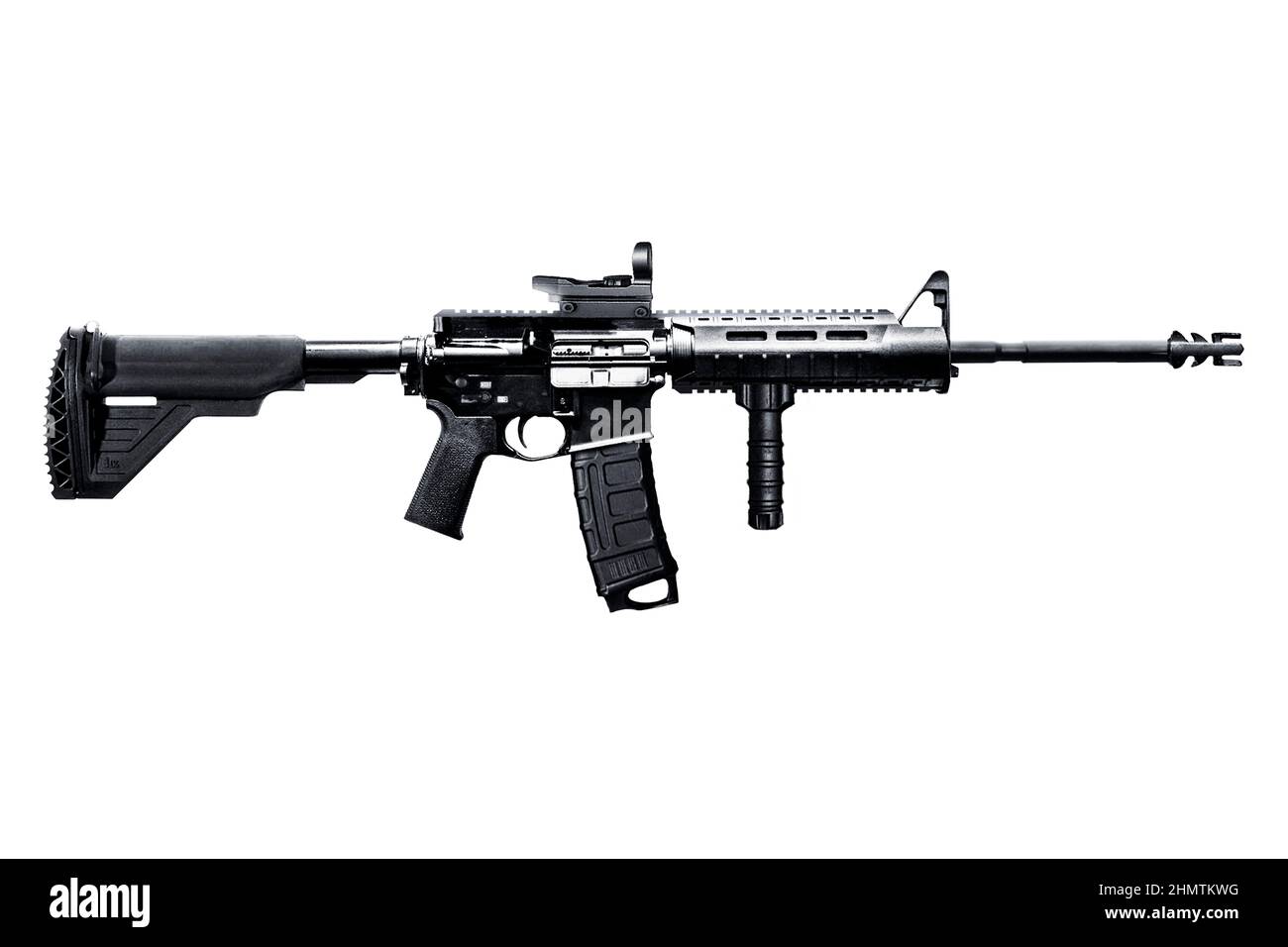 M416 gun, Automatic weapon isolated black , military army Stock Photo ...