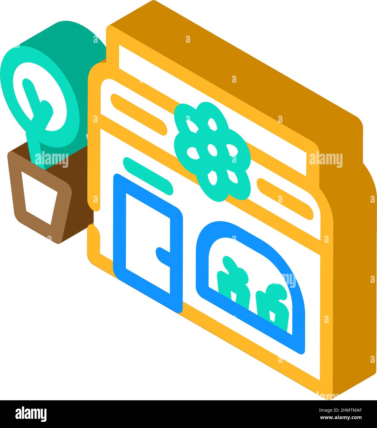 flower shop isometric icon vector illustration Stock Vector Image & Art ...