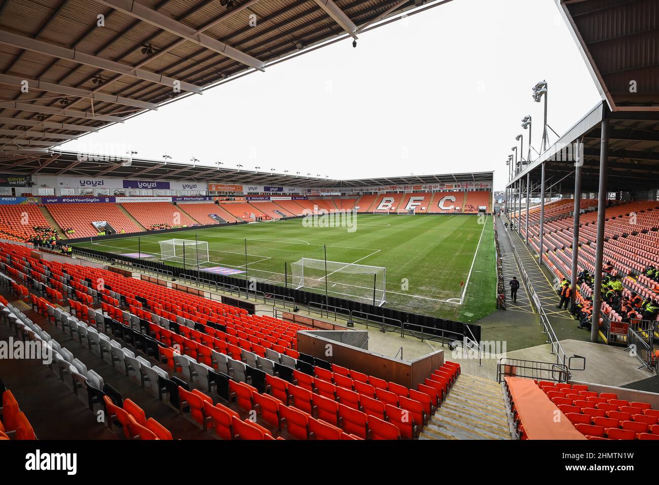 General view of Bloomfield Road, Home of Blackpool Stock Photo - Alamy
