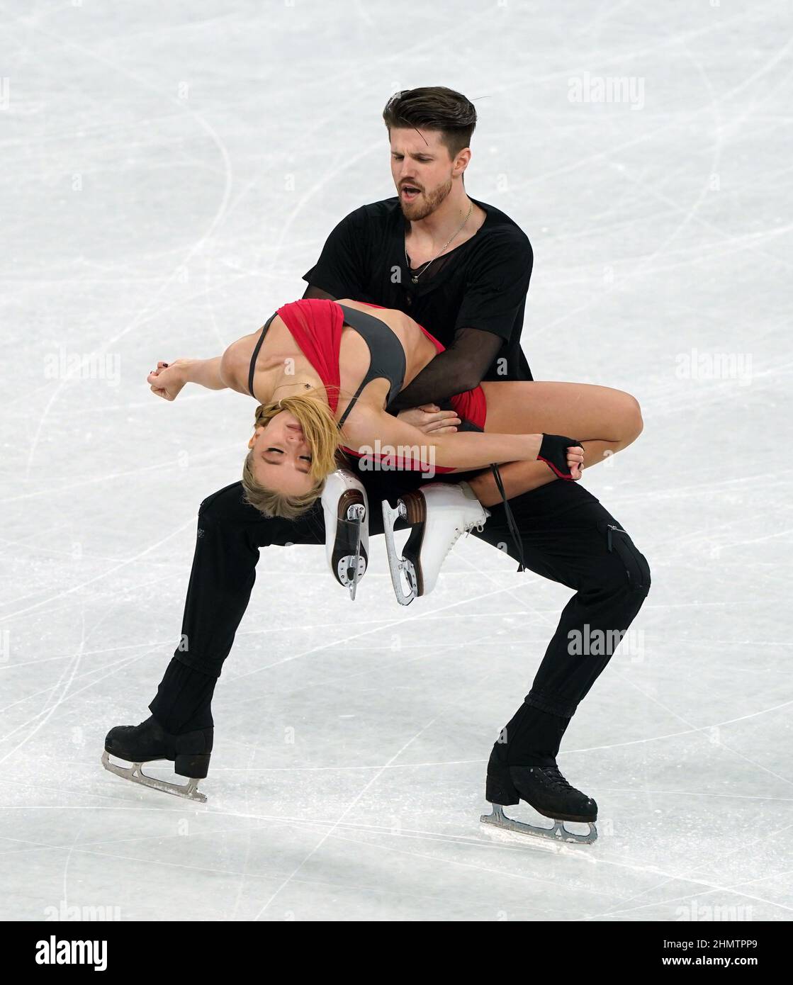 Russian Olympic Committee s Ivan Bukin And Alexandra Stepanova During Russian Olympic Committee s Ivan Bukin And Alexandra Stepanova During