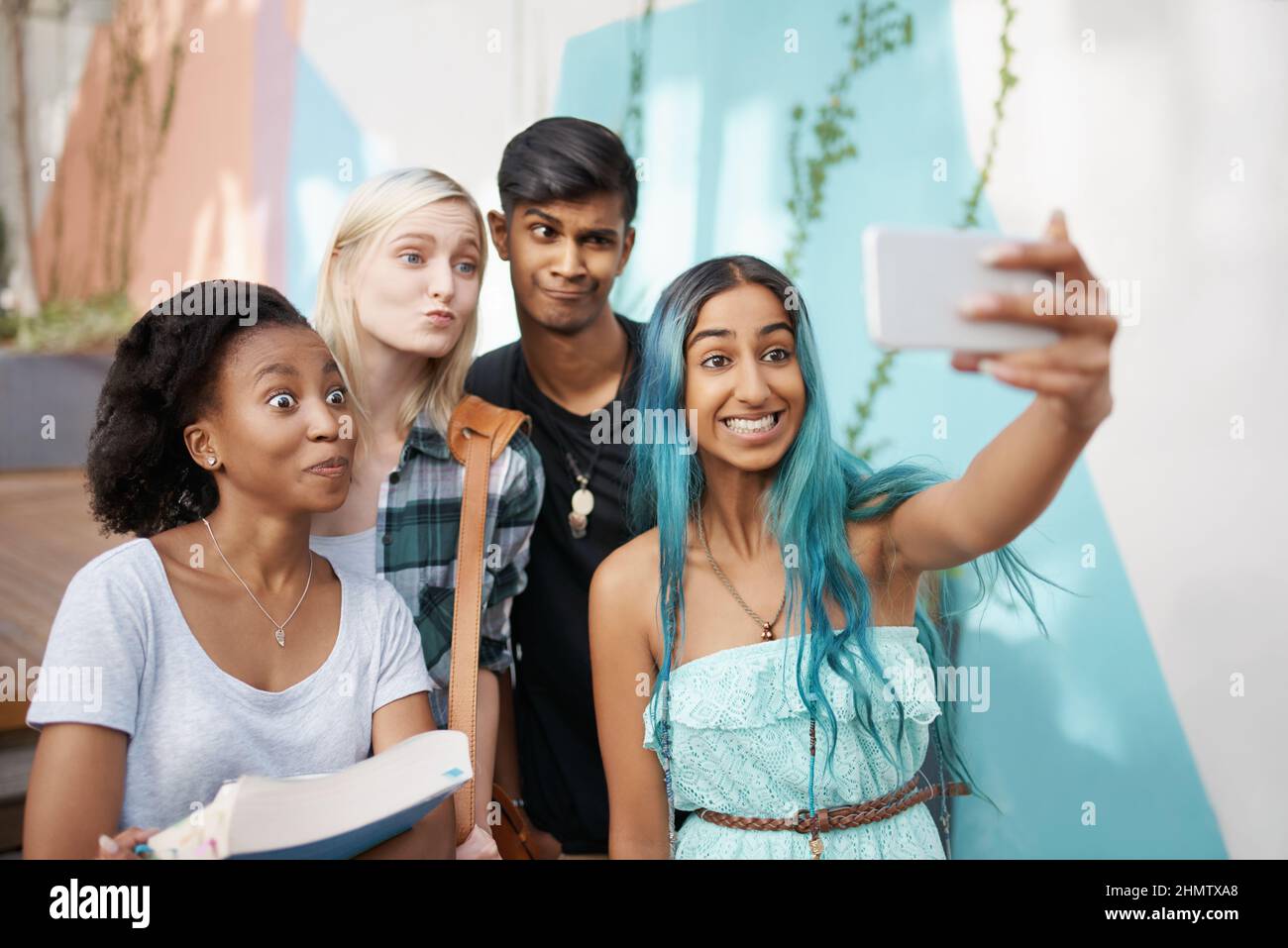 This selfie will be one for the books Stock Photo