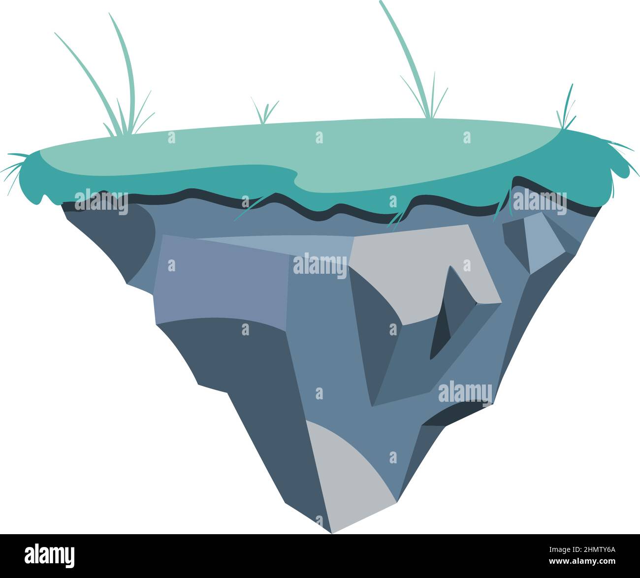 Flying over rock Stock Vector Images - Alamy